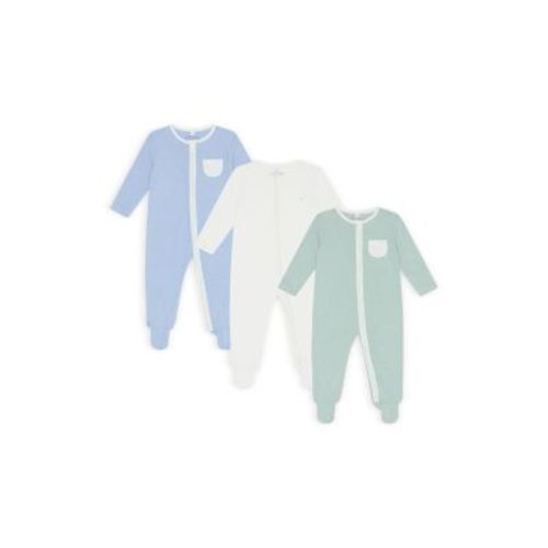 Boys' Clever Zip Baby Pajamas, 3 Pack - Baby