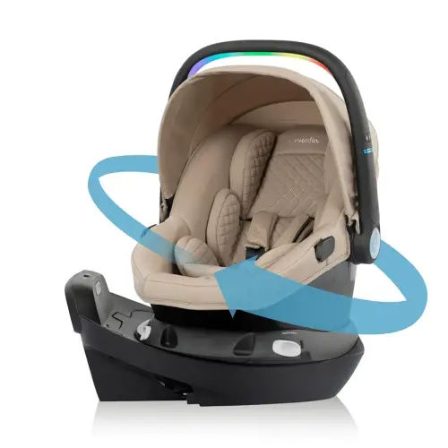Evenflo Revolve180 LiteMax NXT Rotational Infant Car Seat with SensorySoothe (Topaz)