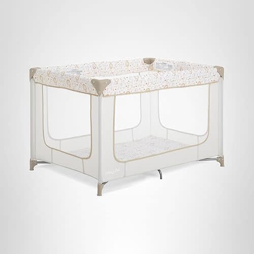Dream On Me Zodiak Portable Playard with Carry Bag & Shoulder Strap, Beige