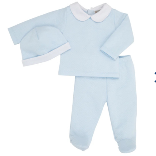 Hart's Hold Me Set - Buckhead Blue with Worth Avenue White - Size: 3-6m