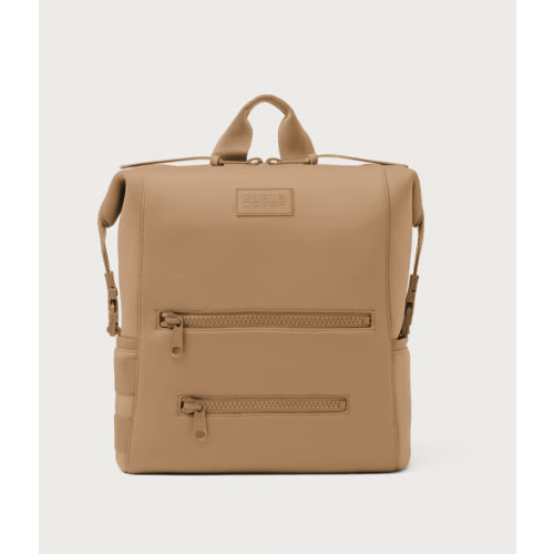 Indi Diaper Backpack Camel - a rich golden brown, large