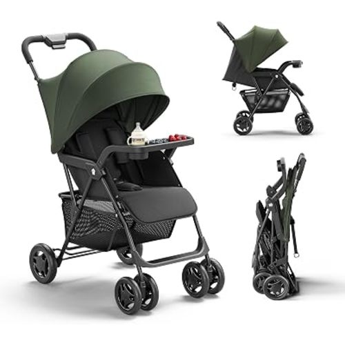 Mamazing Lightweight Umbrella Travel Stroller with Near-Flat Recline Seat