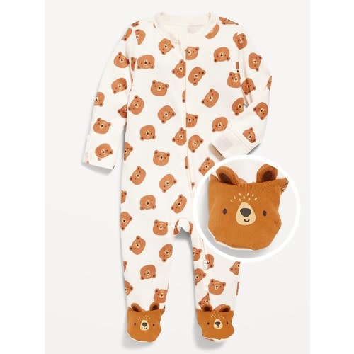 2-Way-Zip Sleep & Play Ruffle-Trim Footed One-Piece for Baby | Old Navy