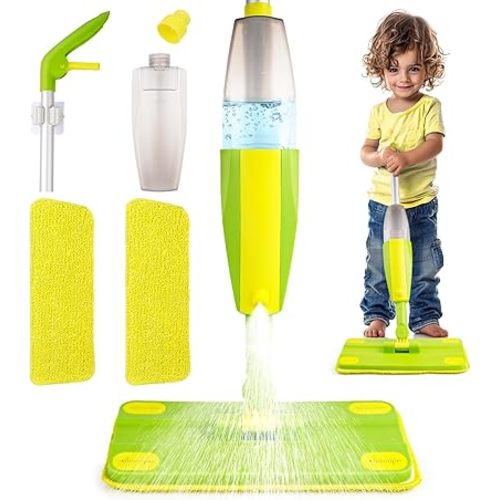 Toddler Spray Mop-Montessori Toys Mini Size Cleaning Mini Mop That Really Spray -Kid Pretend Play Toys Gift for Toddlers Girls Boys