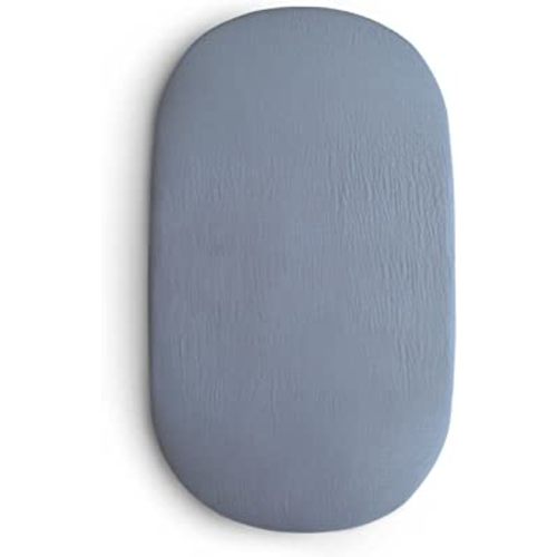 mushie Extra Soft Bassinet Muslin Crib Sheet | 30" x 16" (Tradewinds)
