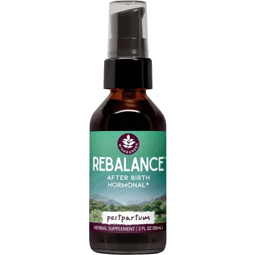 WishGarden Herbs ReBalance After Birth Hormonal - Plant-Based Herbal Supplement with Vitex Berry & Motherwort Supports Healthy Postpartum Hormone Levels and Postnatal Hormone Balance, 2oz
