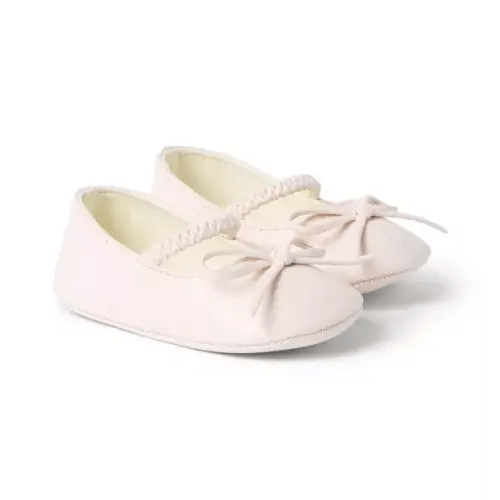 Baby Pale Rose Baby Bow Ballet Flat by Janie and Jack