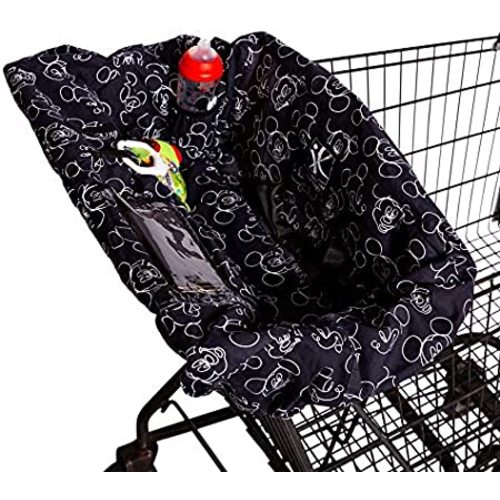 Disney Baby by J.L. Childress Shopping Cart & High Chair Cover for Baby to Toddler, Mickey Black