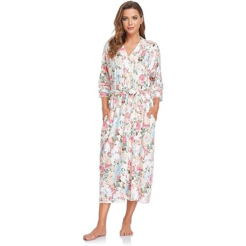 Postpartum Women's Soft Robes Long Bath Robes Full Length Kimonos Sleepwear Dressing Gown,Solid Color