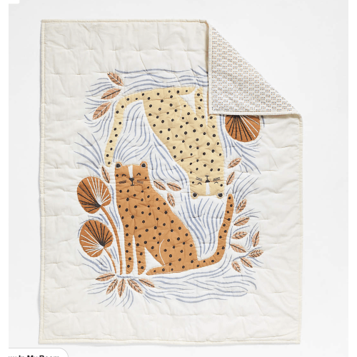 Little Leopards Organic Cotton Baby Crib Quilt
