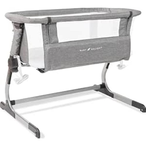 Baby Delight Beside Me Dreamer Bassinet | Bedside Sleeper | 6-Position Height Adjustment | Charcoal Tweed