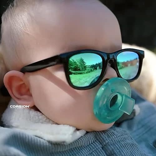 COASION Bendable Flexible Polarized Newborn Baby Sunglasses Set of 3