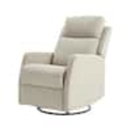 JAYDEN CREATION Luis Beige Traditional Swivel Rocker Manual Recliner Z6RCSJ0367-BGE