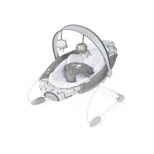 Ingenuity SmartBounce Automatic Baby Bouncer Seat with White Noise, Music, Toy Bar & 2 Plush Infant Toys, 0-6 Months Up to 20 lbs (Braden)