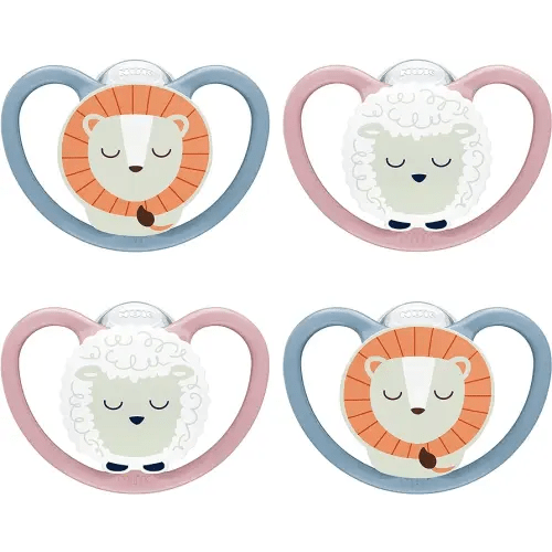 NUK Space Glow-in-The-Dark Orthodontic Pacifiers