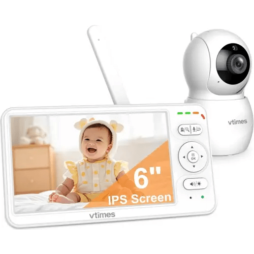 VTimes 2026 Upgraded No WiFi Baby Monitor with Camera, 6'' Large Screen