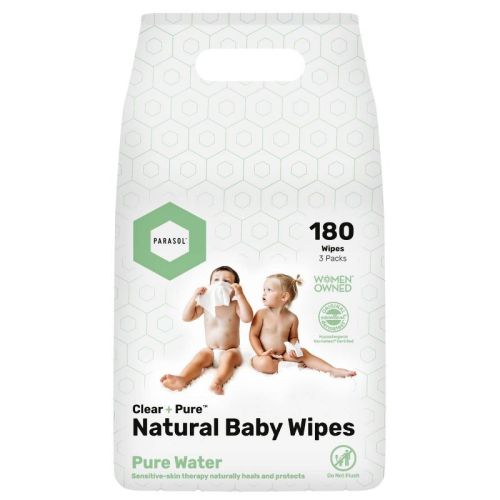 Parasol Clear+pure Natural Baby Wipes - 600ct - 10pk