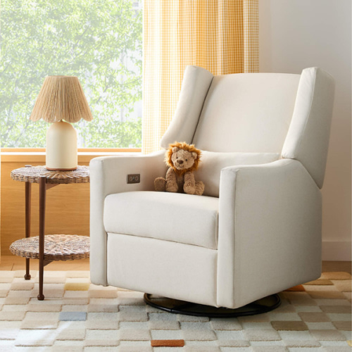 Babyletto Kiwi Cream Electronic Swivel Glider Power Recliner Nursery Chair