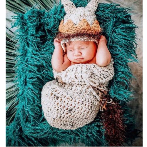 Newborn Where The Wild Things Are Max Inspired Cocoon Outfit Photo Prop Costume Baby Crochet