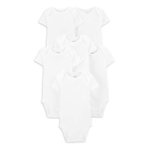Carter's Child of Mine Baby Unisex Short Sleeve Bodysuits, 6-Pack, Sizes Preemie-24 Months