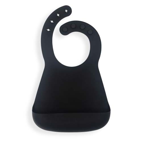 Silicone Bib - Cinder Black – Yeah Baby Goods