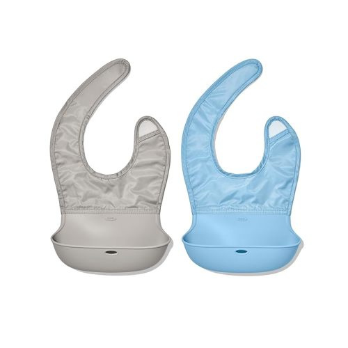 OXO Tot Roll-Up Bib - 2 Pack - Drizzle and Dusk - Drizzle/Dusk