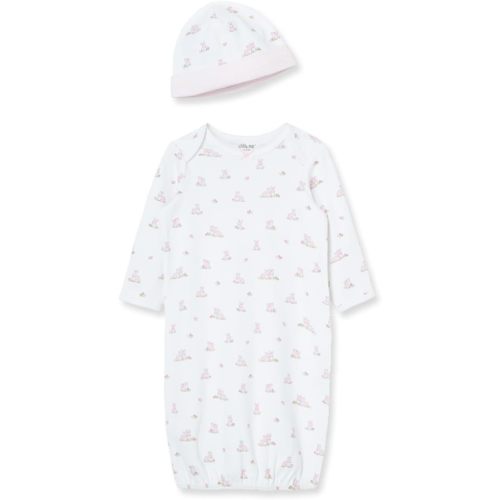 Little Me Baby Girls' 2-Piece Nightgown and Cap Set