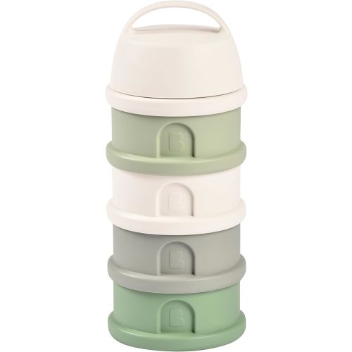 BEABA Formula and Snack Container, Baby Formula Dispenser, Toddler Baby Snack Storage Container, Formula Container to Go, Baby Travel Essential, Made in France, Sage