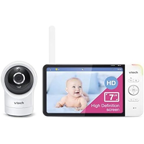 VTech Upgraded Smart WiFi Baby Monitor VM901, 5-inch 720p Display, 1080p Camera, HD NightVision, Fully Remote Pan Tilt Zoom, 2-Way Talk, Free Smart Phone App, Works with iOS, Android