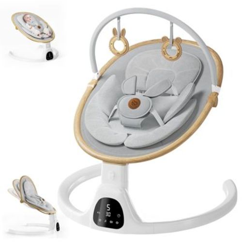 Babybond Baby Swings For Infants Bluetooth Infant Swing With 5 Speeds & Positions,12 Preset Lullabies And Remote Control,black