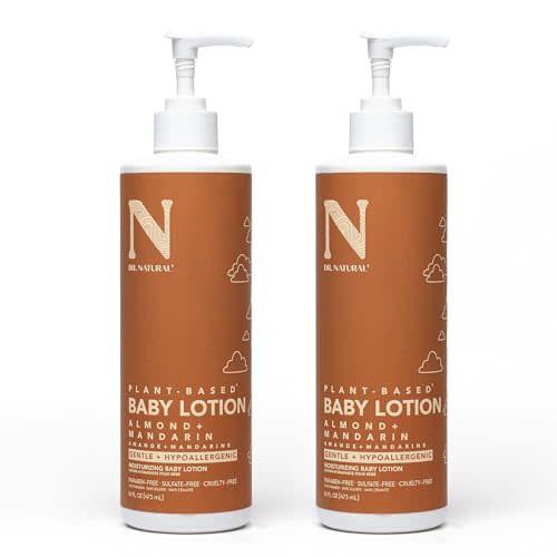 Dr. Natural Baby Lotion, Almond and Mandarin, 16 oz - Non-Greasy, Body Lotion for Dry Skin - Hypoallergenic, Paraben-Free, No Synthetic Fragrances