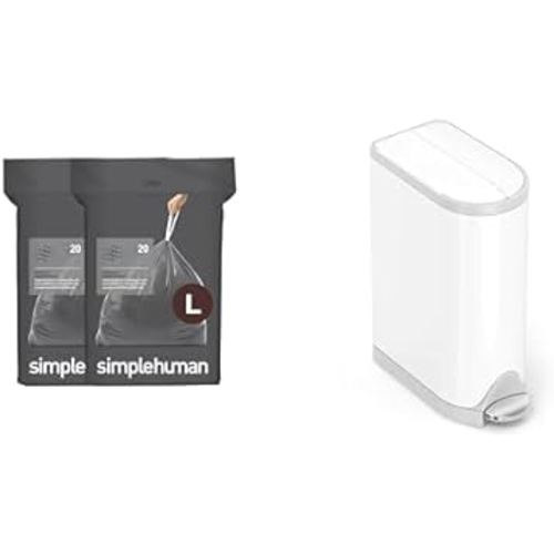 simplehuman Diaper Can with Code L Liner Refill (40 Count)