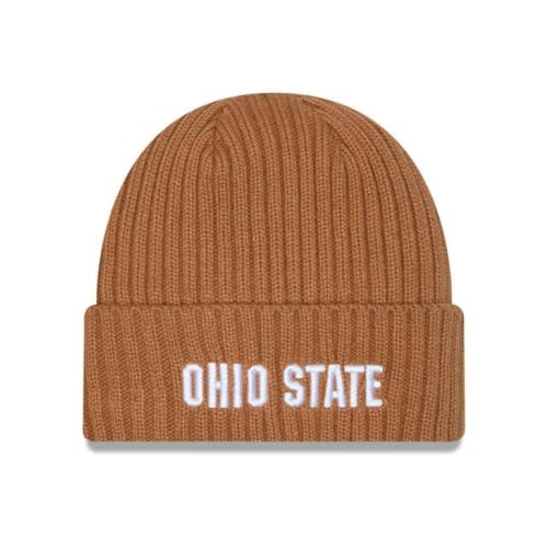 Ohio State Buckeyes New Era Color Pack OTC Logo JR Cuff Baby Knit Hat - BROWN