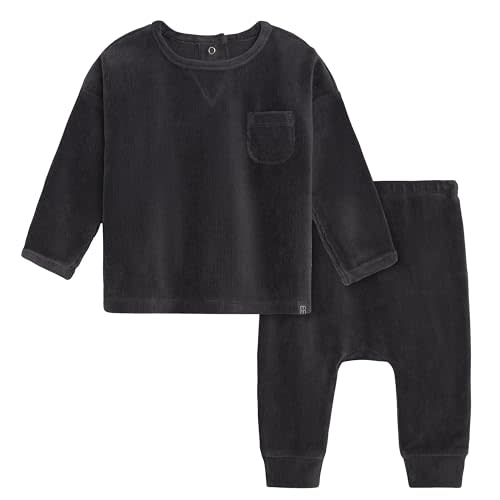 Modern Moments by Gerber Baby Velour 2-Piece Drop Shoulder Top & Pant Set