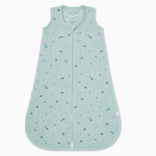 MORI US Mascot Muslin Front Opening Sleeping Bag 0.5 TOG | Organic Baby Sleepwear | MORI US
