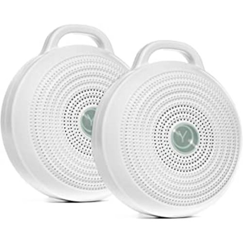 Yogasleep Rohm Portable White Noise Machine for Travel 3 Soothing Natural Sounds + Volume Control Sleep Therapy for Adults & Baby 2-Pack