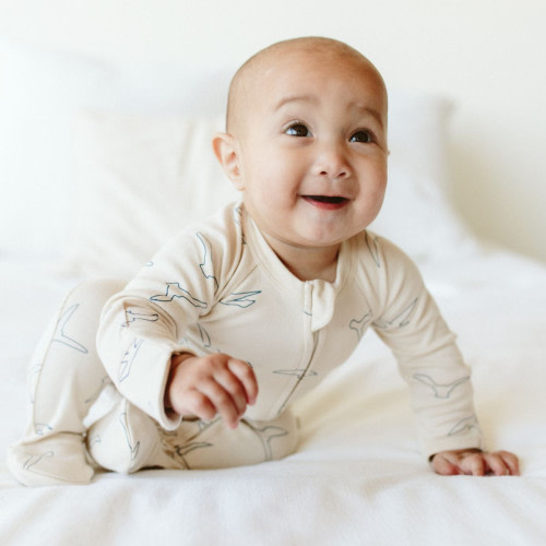 Goumi Kids x Babylist Bamboo & Organic Cotton Footie - Sparrows, 0-3M