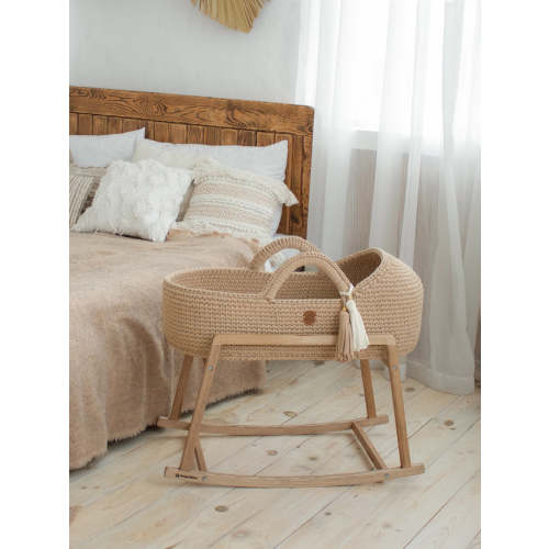 Set of Standard Moses Basket Round Hood & Stand — please specify your options in registry notes
