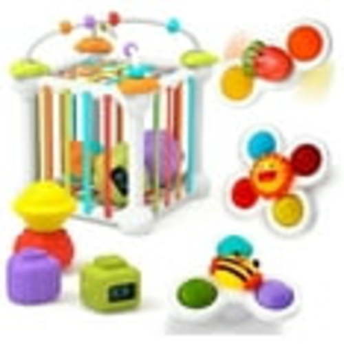 Boxgear BPA Free & Silicone Made Baby Shape Sorter Travel Toys for Boys and Girls – Sensory Toys for Toddlers 1-3 Age – Kids Motor Skills Hand-Eye Coordination
