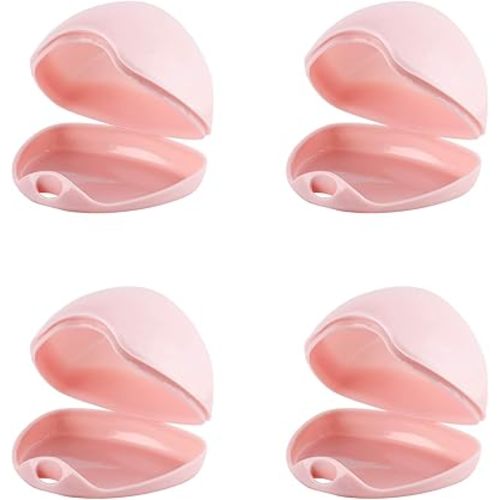 Accmor Pacifier Case, Pacifier Holder Case, Pacifier Container for Travel, BPA Free, Pink, 4 Pack