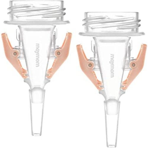 Maymom Milkbag Adapter, Widemouth 2nd Generation; Compatible with Spectra Avent Pumps; Most Milkbags inc. Lansinoh Bags;Do Not Use Microwave or Steamer Bag to Sanitize; 2pc