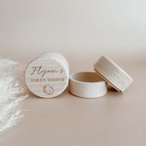 Personalised Wooden Tooth or Curl Keepsake Box