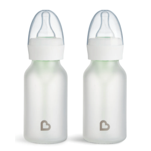 Bond™ Silicone Glass Bottle 4oz 2pk | Munchkin (WHITE)