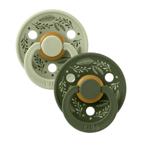 Suce Bibs 0-6mois Paquet de 2 - Feuilles Vertes (Grandeur 1)