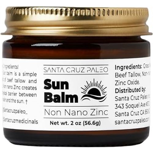 Santa Cruz Paleo Beef Talow and Zinc Sun Balm, 2 Fl Oz (Pack of 1)