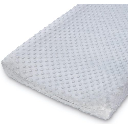 The Peanutshell Grey & White Minky Dot Changing Pad Covers, 2-Pack
