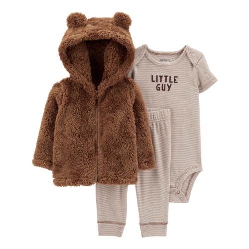Carter's Child of Mine Baby Boy Cardigan Outfit Set, 3-Piece, Sizes 0/3-24 Months