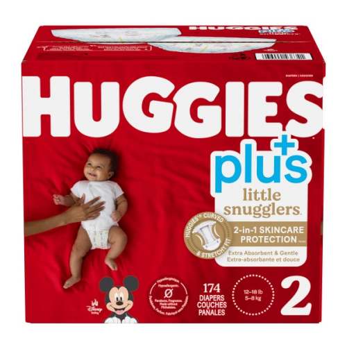 Huggies Little Snugglers Plus Diapers, Sizes 1 - 2