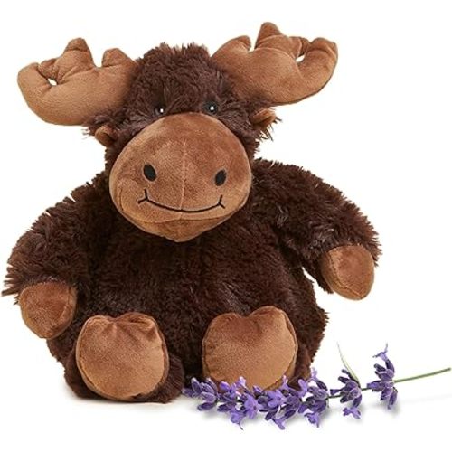 warmies Microwavable & Weighted Stuffed Animals, Moose - Heated Stuffed Animal Plushie for Warmth & Comfort - Cute Soft Plush Toys for Adults & Children (Boys, Girls, Babies & Toddlers)