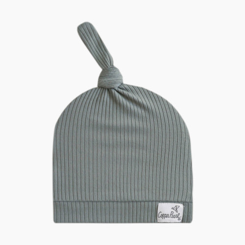 Copper Pearl Top Knot Hat - Moss